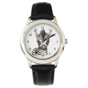 Schattige Baby Zebra Horloge