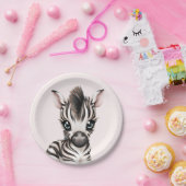 Schattige Baby Zebra Papieren Bordje (Feest)