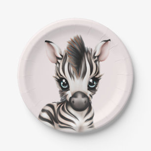 Schattige Baby Zebra Papieren Bordje