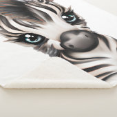 Schattige Baby Zebra Sherpa Deken (3/4)