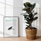 Schattige Baby Zee Schildpad op het strand Poster
