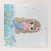 Schattige Baby Zeemeermin, Zee Legpuzzel (Horizontaal)