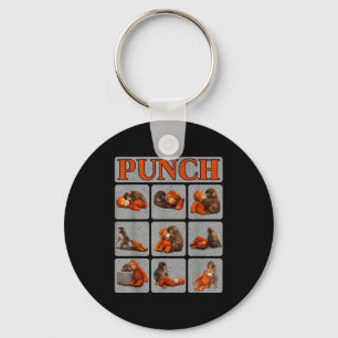 Schattige babyaap genaamd punch shirt punch monkey sleutelhanger
