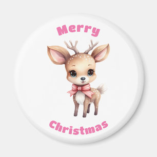 Schattige babyhertentekening Kerstmis Magneet