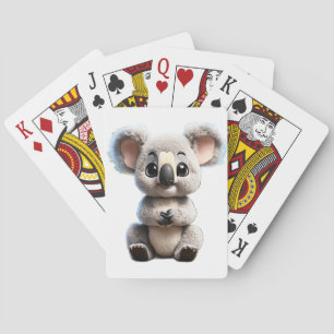 Schattige babykoala in Funko-stijl cartoon met gro Pokerkaarten