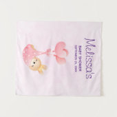 Schattige babykonijn in een hartendeken baby showe wandkleed (Voorkant (horizontaal))