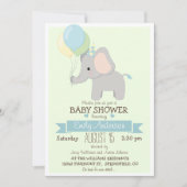 Schattige babyolifant, Jungle Zoo jongens baby sho Kaart (Voorkant)