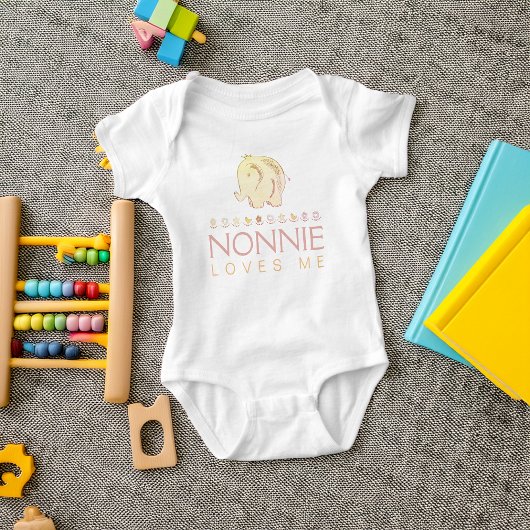 Schattige babyolifant Nonnie houdt van mij Romper