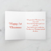 Schattige baby's 1e Kerstmis Feestdagen Kaart (Binnen)