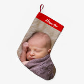 Schattige Baby's Eerste Kerstmis Kleine Kerstsok (Voorkant (Hangend))