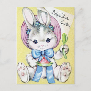 Schattige Babys Eerste Paashaas Briefkaart