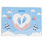 schattige baby's onder de douche groot cadeauzakje (Achterkant)