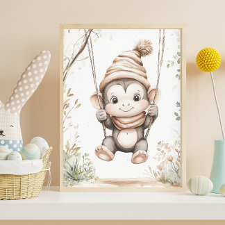 Schattige babyspeen perfect poster