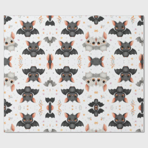 Schattige babyvleermuizen Halloween-cadeaupapier Cadeaupapier