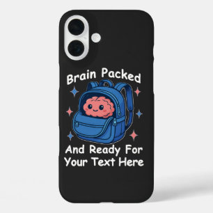 Schattige Back-to-School  "Brain Ready" iPhone 16 Plus Hoesje
