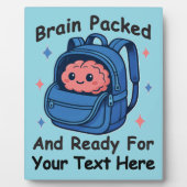 Schattige Back-to-School  "Brain Ready" Fotoplaat (Voorkant)