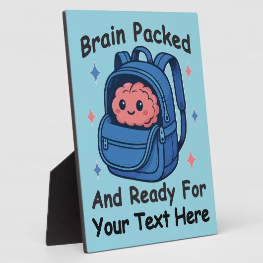 Schattige Back-to-School  "Brain Ready" Fotoplaat (Zijkant)