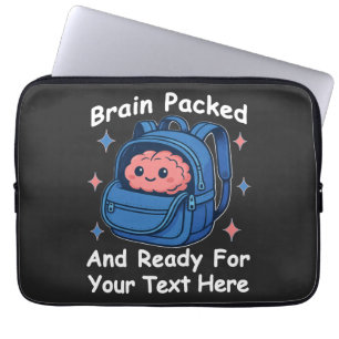 Schattige Back-to-School  "Brain Ready" Laptop Sleeve