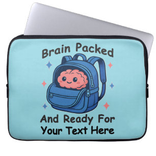 Schattige Back-to-School  "Brain Ready" Laptop Sleeve