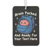 Schattige Back-to-School  "Brain Ready" Luchtverfrisser (Achterkant)