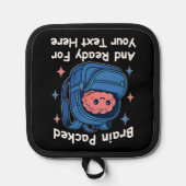 Schattige Back-to-School  "Brain Ready" Pannenlap (Voorkant)