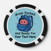 Schattige Back-to-School  "Brain Ready" Poker Chips (Achterkant)