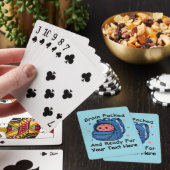 Schattige Back-to-School  "Brain Ready" Pokerkaarten (Insitu)