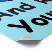 Schattige Back-to-School  "Brain Ready" Poster (Hoek)