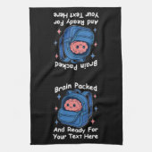 Schattige Back-to-School  "Brain Ready" Theedoek (Verticaal)