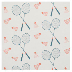 Schattige Badminton Birdie Racquet Shuttlecock Ret Stof
