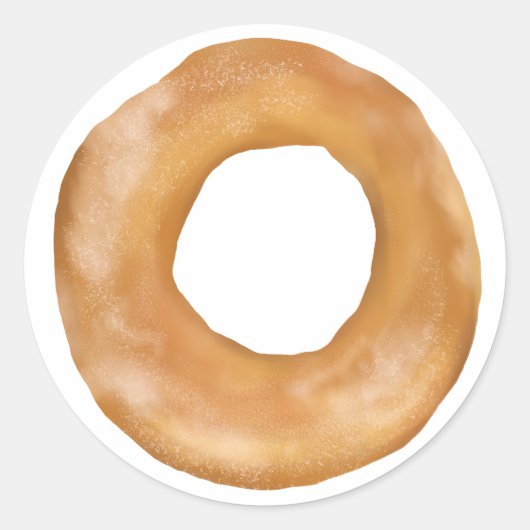 Schattige "BAGEL" Handgeschilderd Ronde Sticker (Voorkant)