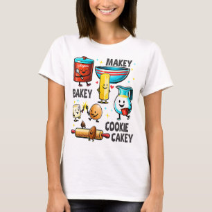 Schattige bak ingrediënten collage bakkerij banket t-shirt