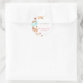 Schattige bakken voedselproduct sticker label (Tas)