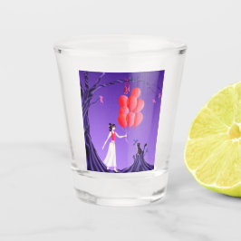 schattige ballerina Kat middernachtboom Shot Glas