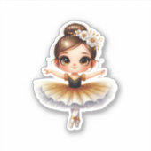 Schattige Ballerina Sticker (Voorkant)