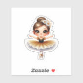 Schattige Ballerina Sticker (Vel)