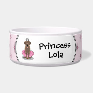 Schattige balletprinses chocoladebruine Labrador R Voerbakje
