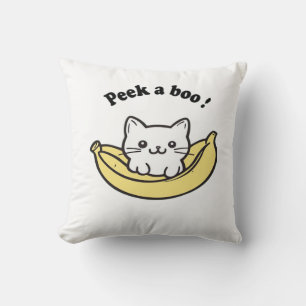 Schattige, Banaan, Peekaboo !, Japan, Kitten Kussen
