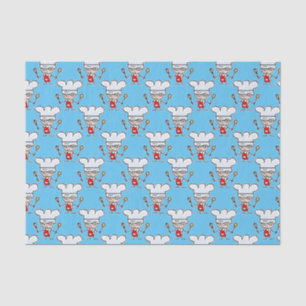 Schattige banketbakker cartoon geschenkpapier tissuepapier