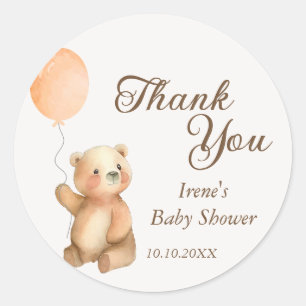 Schattige Barly Wait Teddy Bear Baby shower Ronde Sticker