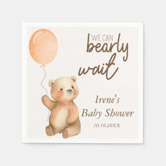 Schattige Barly Wait Teddy Bear Baby shower Servet