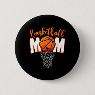 Schattige basketbal mam mama Moederdag van son dau Ronde Button 5,7 Cm