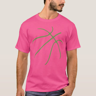 Schattige basketbalsportontwerp met groene kleur t-shirt