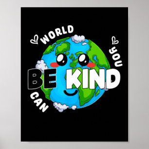 Schattige Be Kind Earth Anti Pesten Unity Day Draa Poster
