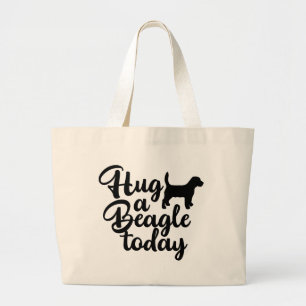 Schattige Beagle Cadeau Puppies Honden Cartoon Lie Grote Tote Bag