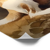 Schattige Beagle Dog Art Print Poster (Hoek)