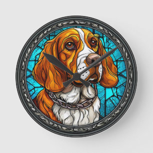 Schattige Beagle hond Ronde Klok