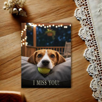 Schattige Beagle Ik Mis Je Ansichtkaart