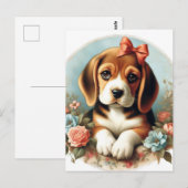 Schattige Beagle Puppy Briefkaart (Voorkant / Achterkant)