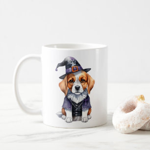 Schattige Beagle Puppy Halloween Spooky Seizoen Koffiemok